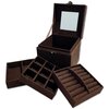 Sieradendoosje / juwelenkistje vierkant coffee bruin