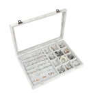 Jewelery-box-Gray-with-ring-cushion-and-compartments-with-lid