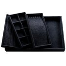 Sieradendoos-4-delig-zwart-velours-sieradendisplay