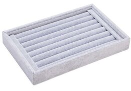 Display rings box / tray small gray