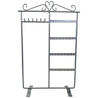 Jewelery rack - metal - silver gray - 23x9x35 cm