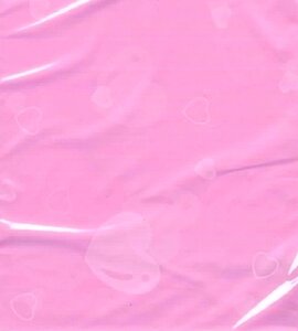 Plastic Tasjes 25x20 (100 stuks) licht roze met hartjes / Traktatie zakjes / cadeau tasjes